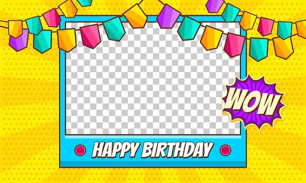 Happy birthday cartoon comic background