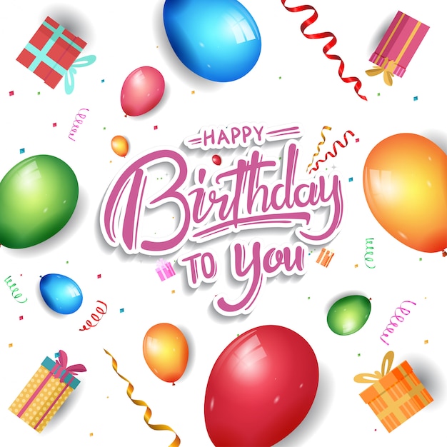 Happy Birthday  design for background, banner and invitation card