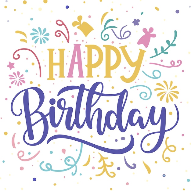 Happy Birthday Greeting card vector illustration