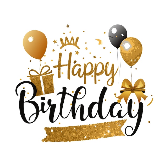 Happy Birthday Greeting card vector illustration