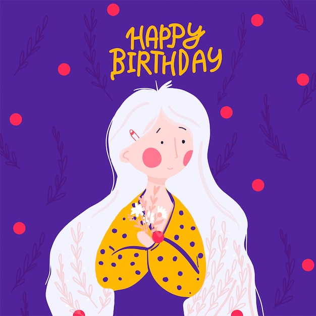 Happy birthday greeting cards design