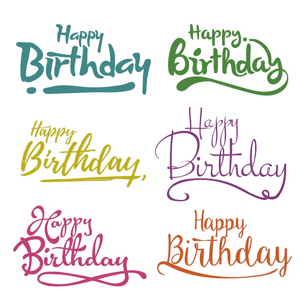 happy birthday lettering