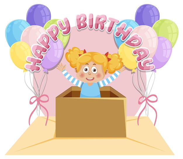 Happy Birthday message for banner or poster design