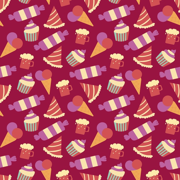 Happy Birthday pattern in vector