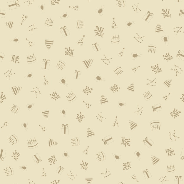 Happy Birthday Seamless Pattern Background