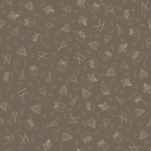 Happy Birthday Seamless Pattern Background