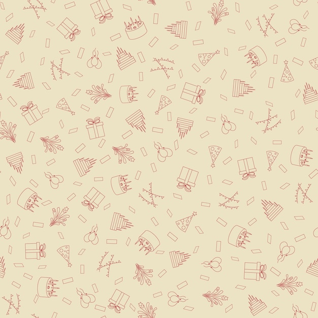 Happy Birthday Seamless Pattern Background