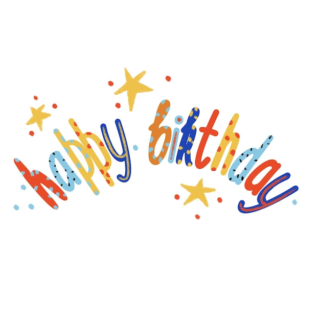 Happy birthday symbol on white isolated background Vector illustration