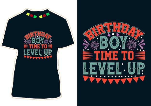 Happy Birthday T-shirt Design vector