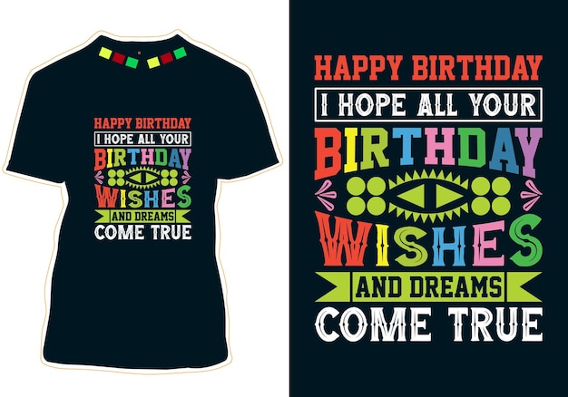 Happy Birthday T-shirt Design vector