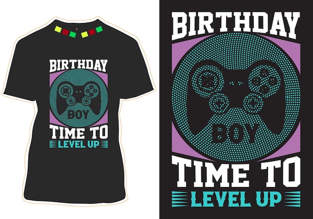 Happy Birthday T-shirt Design Vector