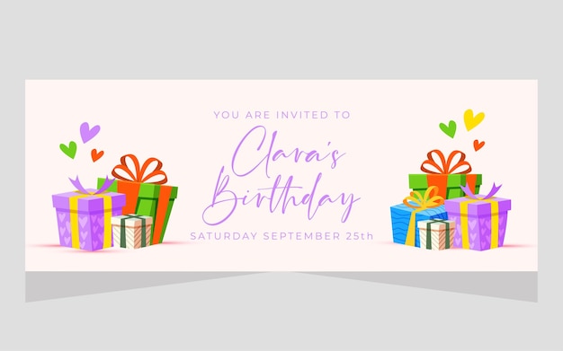 Happy birthday template banner