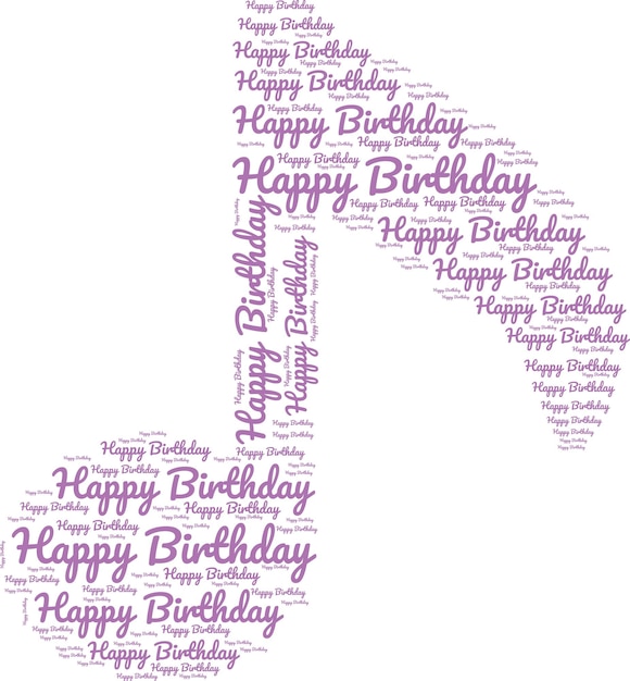 Happy Birthday text effect design for tshirts and gifts