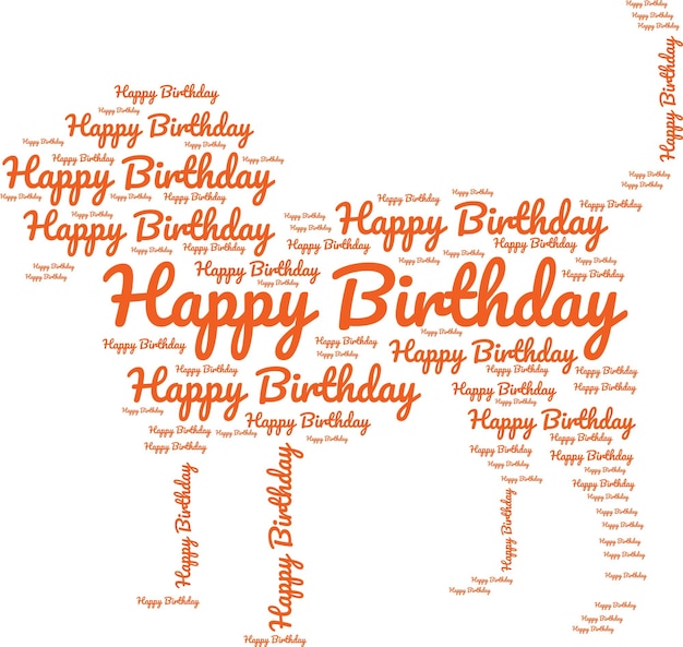 Happy Birthday text effect design for tshirts and gifts