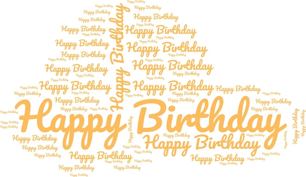 Vector happy birthday text effect design for tshirts and gifts