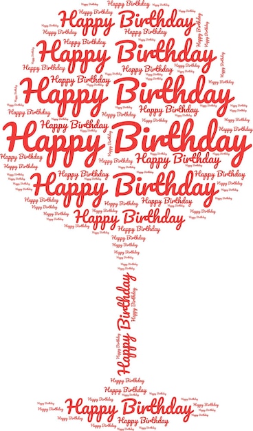 Vector happy birthday text effect design for tshirts and gifts