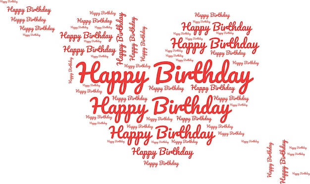 Happy Birthday text effect design for tshirts and gifts