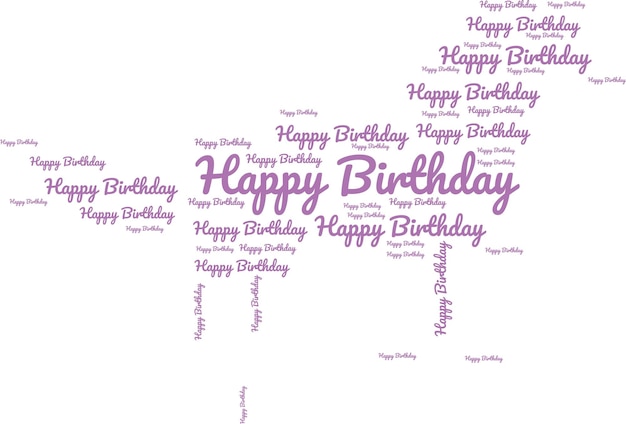 Vector happy birthday text effect design for tshirts and gifts