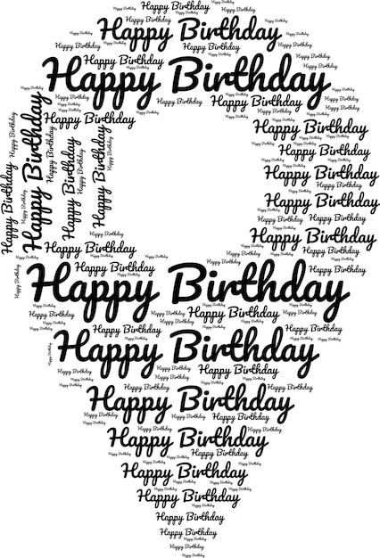 Happy Birthday text effect design for tshirts and gifts