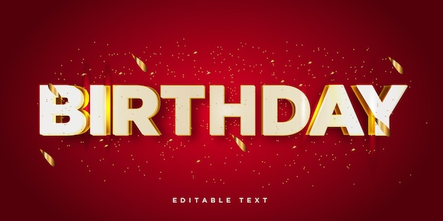 Happy birthday text effect