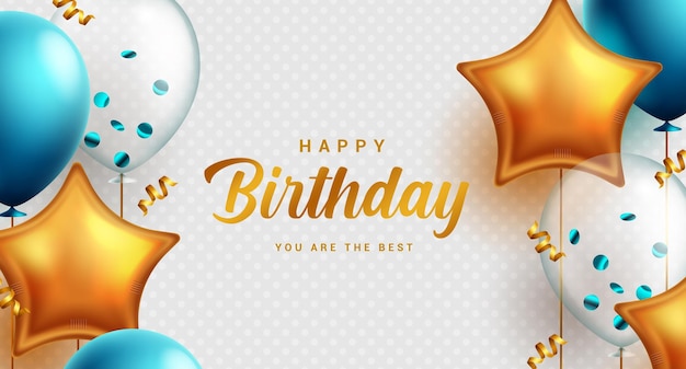 Happy birthday text vector background design. Birthday greeting in pattern space for typography