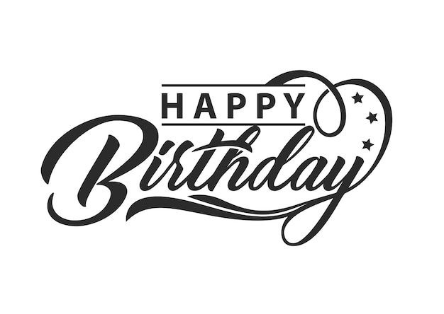 Happy Birthday typography