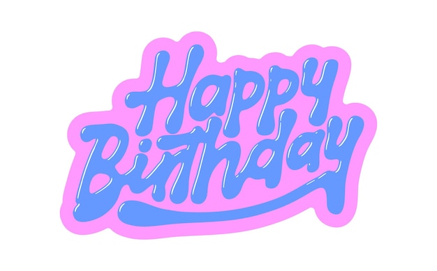 happy birthday typography