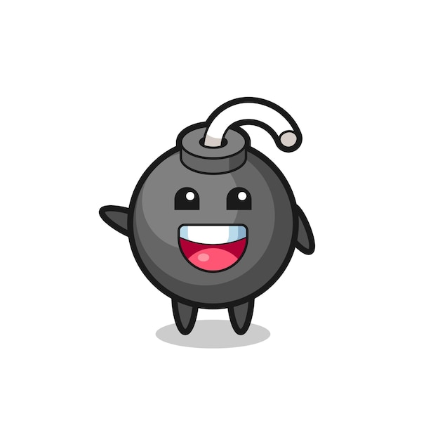 Happy bomb cute mascot character , cute design