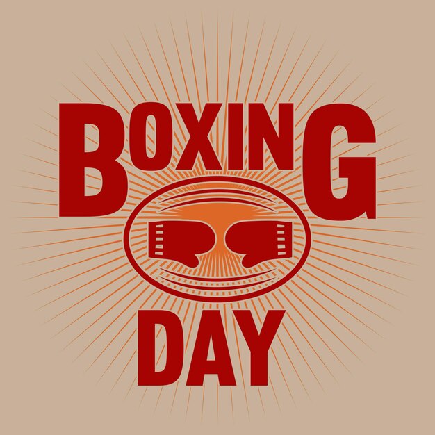 Vector happy boxing day t-shirt design