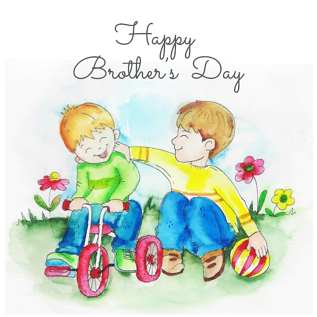 Happy brothers day greeting card