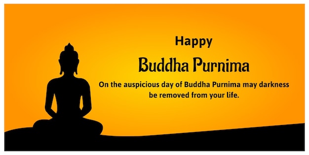 Happy Buddha Purnima Festival Celebration Vector Design