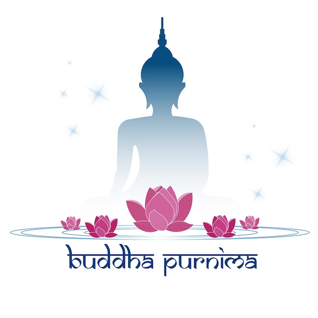 Happy Buddha Purnima Vesak,Buddhist festival- Vector