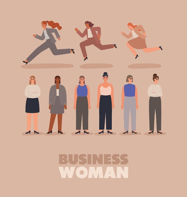 Happy businesswomen card