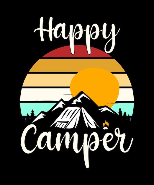 Happy Camper Shirt Design