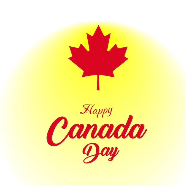 Happy Canada Day 1st July birthday of Canada vector illustration with minimal colorful background