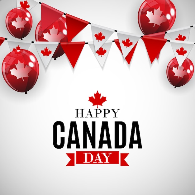 Happy Canada Day Background greeting card. Illustration