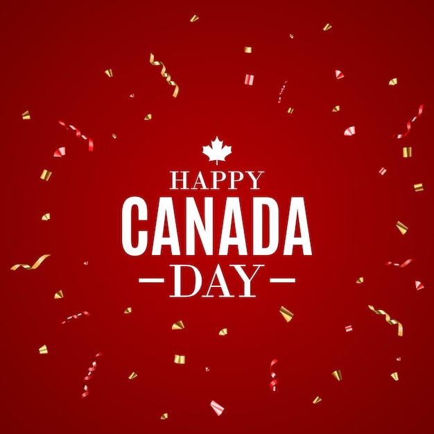 Happy Canada Day Background greeting card. Vector Illustration