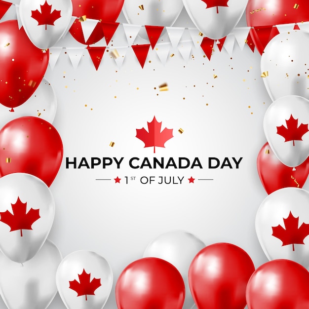 Happy Canada Day Background greeting card