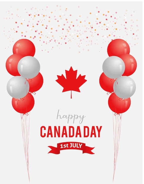 Happy Canada Day banner background design