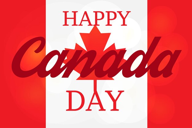 Happy Canada Day Celebration Banner. 1st July Holiday. Vector