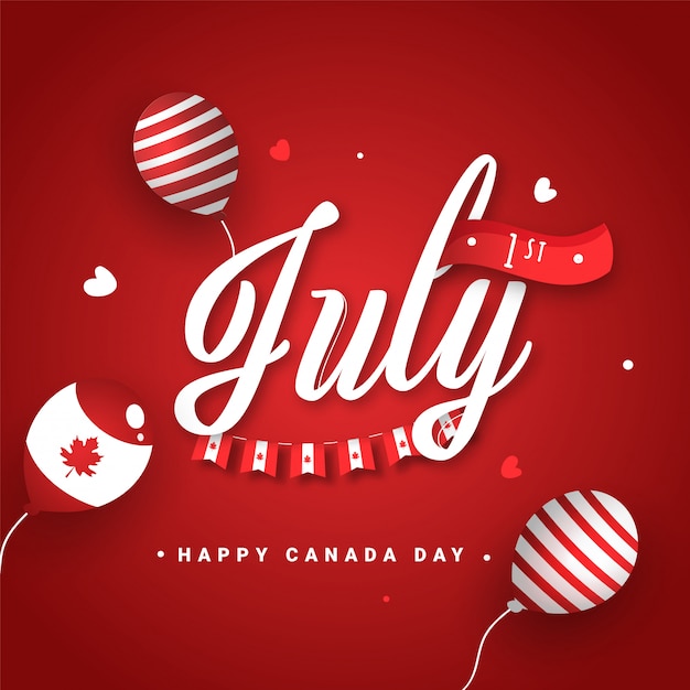 Happy Canada Day Concept.