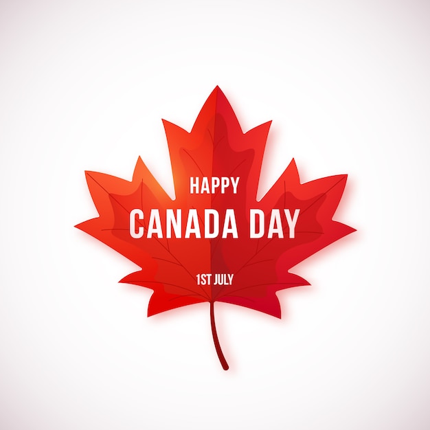 Happy Canada Day design isolated on white background.