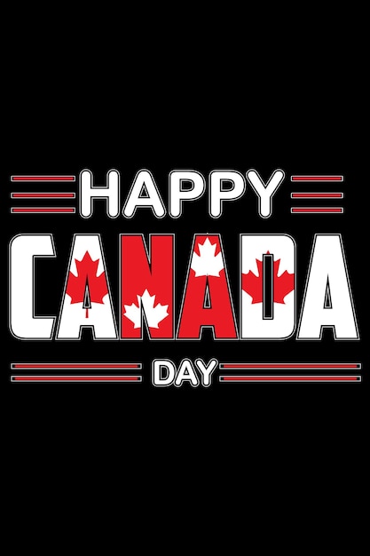 Happy Canada Day t shirt design