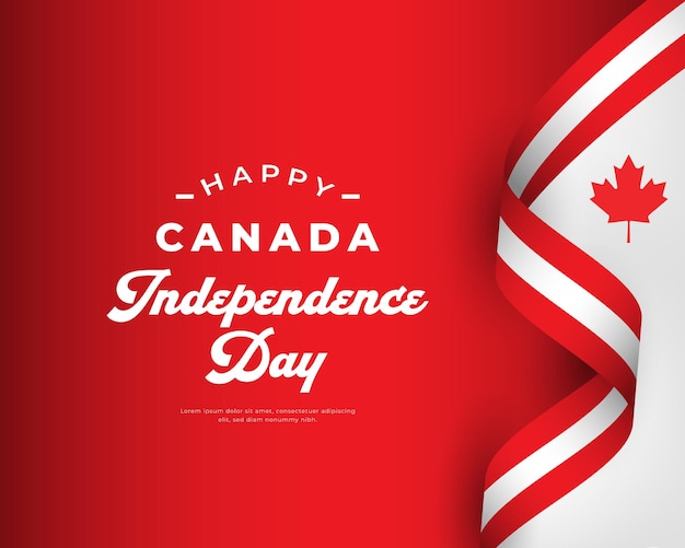 Vector happy canada independence day july 1th celebration vector design illustration template for poster