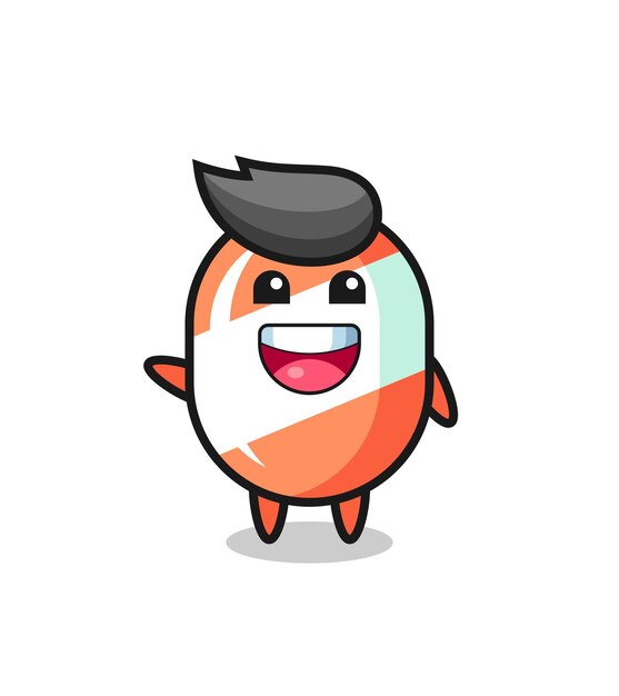 Happy candy cute mascot character , cute design