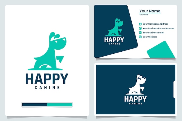 Happy canine, clinic, logo design and business card