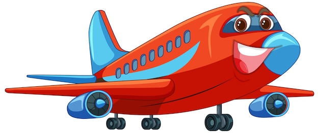 Happy Cartoon Airplane Ready for Takeoff