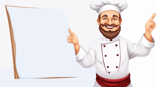 Happy Cartoon Chef Pointing