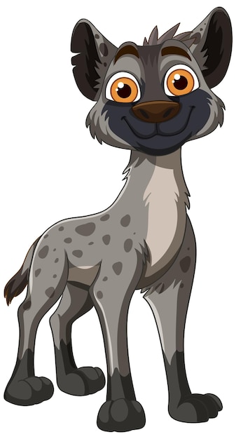 Happy Cartoon Hyena Illustration