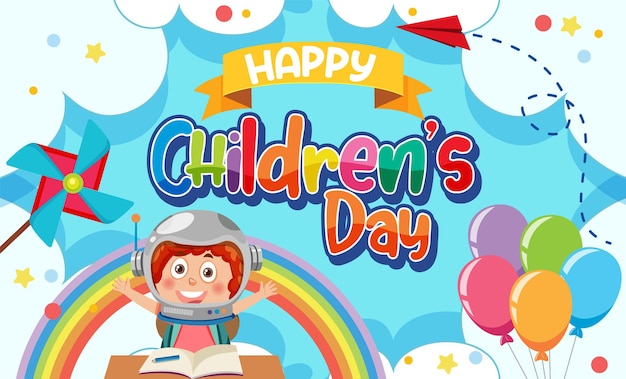 Happy children's day banner